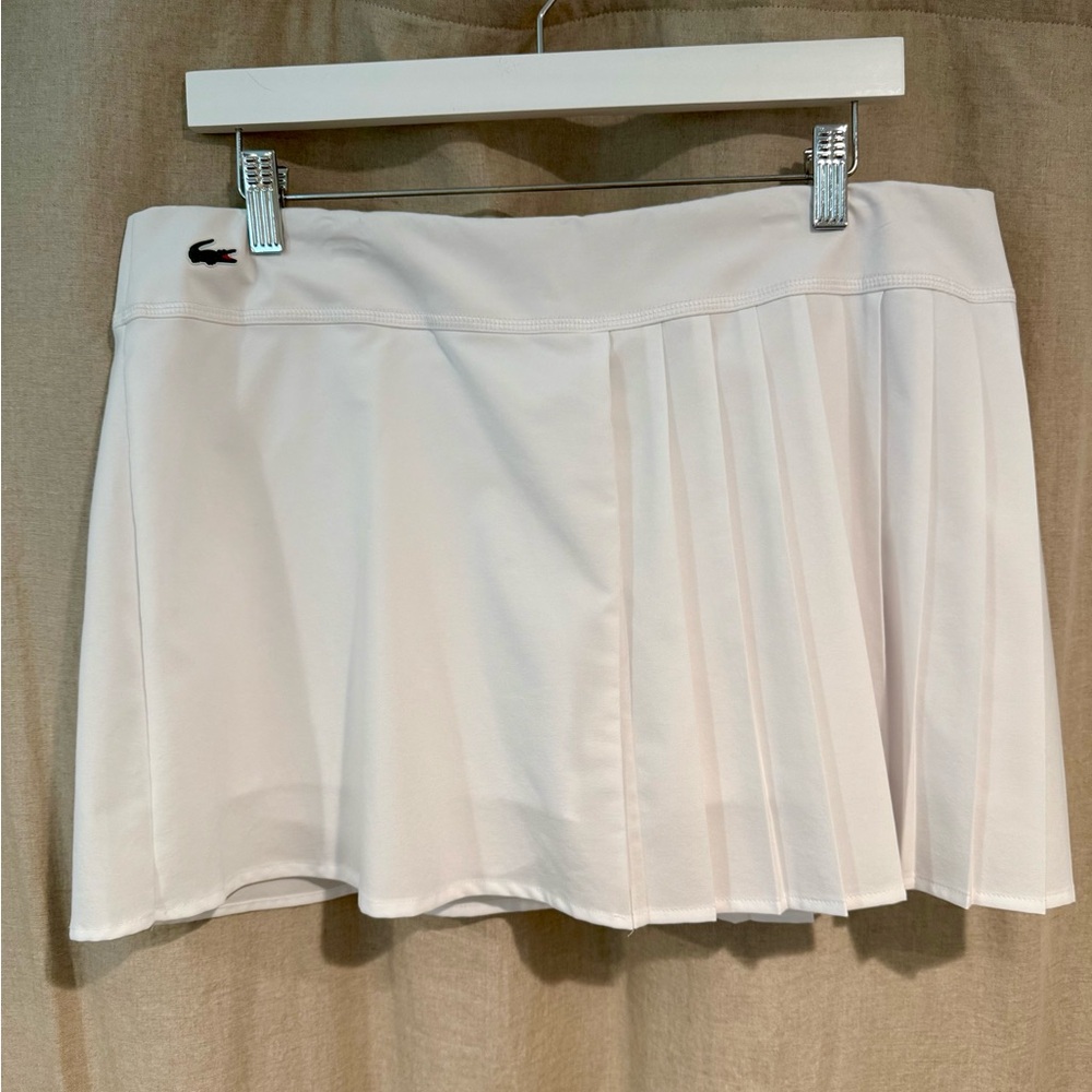 Lacoste Women's White Pleated Mini Skirt